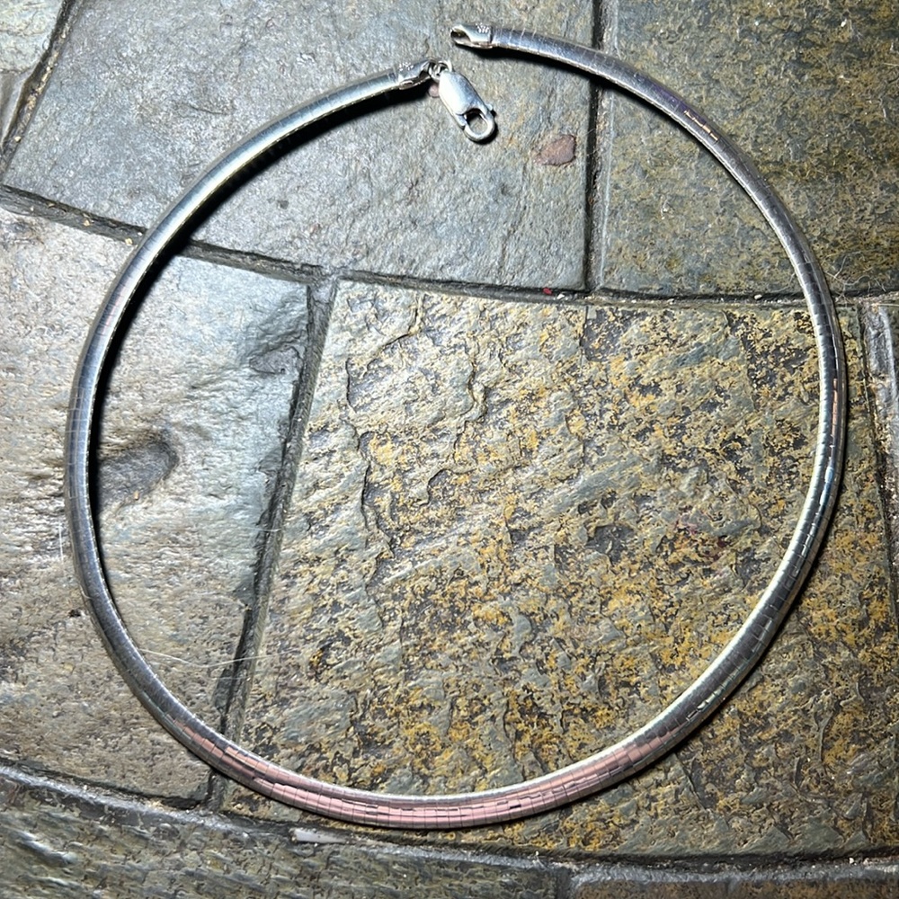 Sterling Silver Omega Necklace